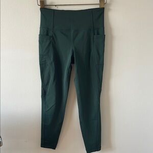 Lole Dark Green High-Waisted Leggings
